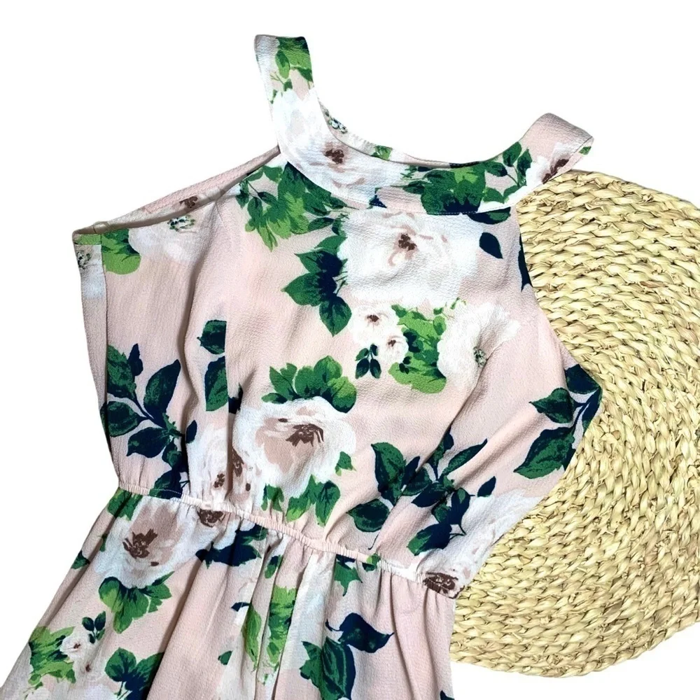 Francesca’s Trixxi Blush Floral Maxi Romper Size Small - Picture 9 of 15